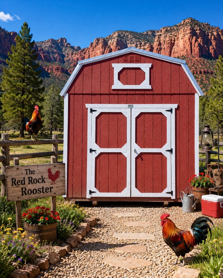 'The Red Rock Rooster' 10x20 Lofted Barn Shed